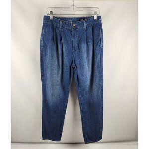 AG Adriano Goldschmied Jeans Womens 27x25 Blue The Evan Pleated Trousers NWOT